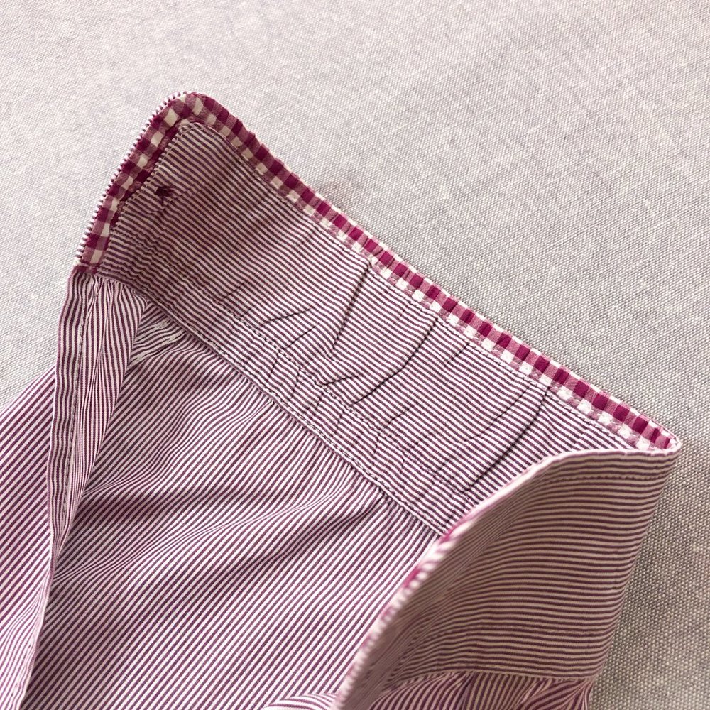 Hugo Boss Regular Fit Maroon Stripe Sport Shirt XL - Picture 5 of 8